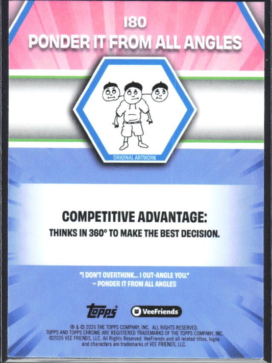 Ponder It From All Angles 2026 Topps Chrome VeeFriends #180 – baksida