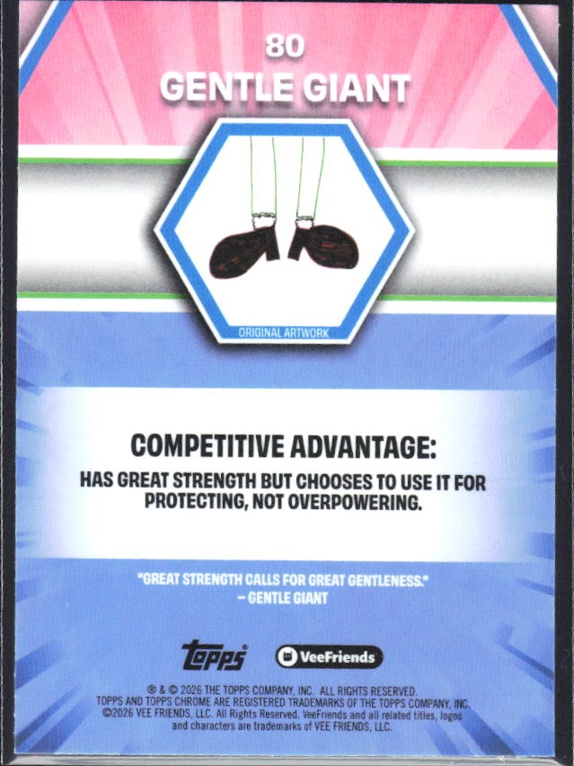 Gentle Giant 2026 Topps Chrome VeeFriends #80 – baksida