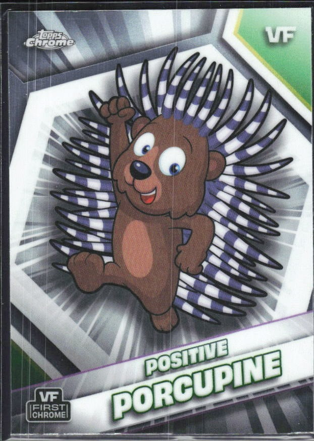 Positive Porcupine 2026 Topps Chrome VeeFriends #139 – framsida