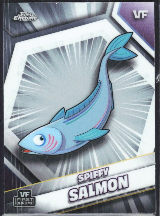 Spiffy Salmon 2026 Topps Chrome VeeFriends #161 – framsida