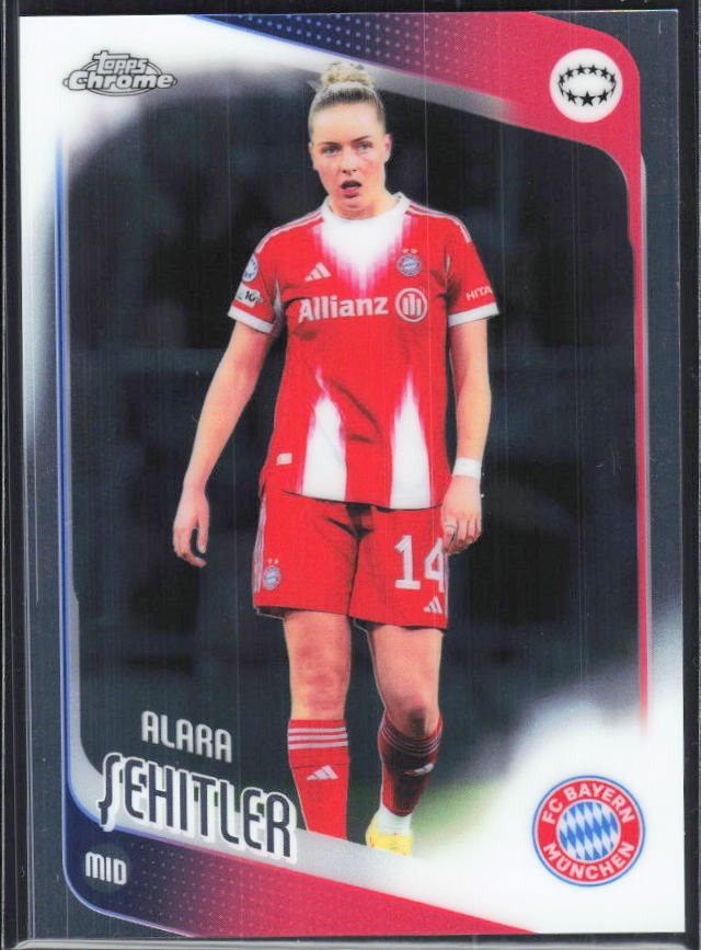 Alara Şehitler 2025-26 Topps Chrome UWCL #86 – framsida