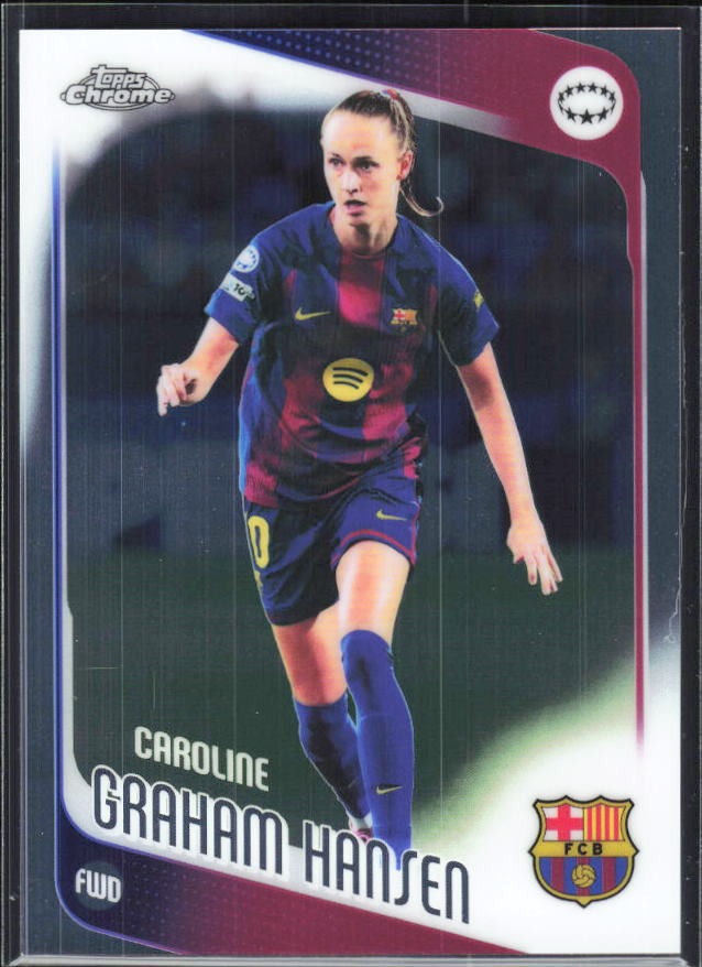 Caroline Graham Hansen 2025-26 Topps Chrome UWCL #30 – framsida