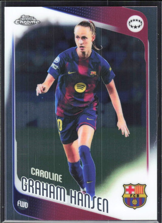 Caroline Graham Hansen 2025-26 Topps Chrome UWCL #30 – framsida