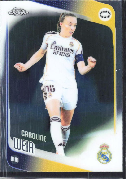 Caroline Weir 2025-26 Topps Chrome UWCL #87 – framsida