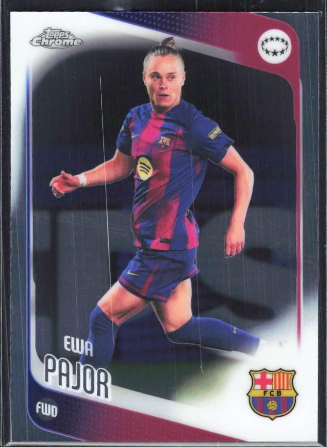 Ewa Pajor 2025-26 Topps Chrome UWCL #3 – framsida