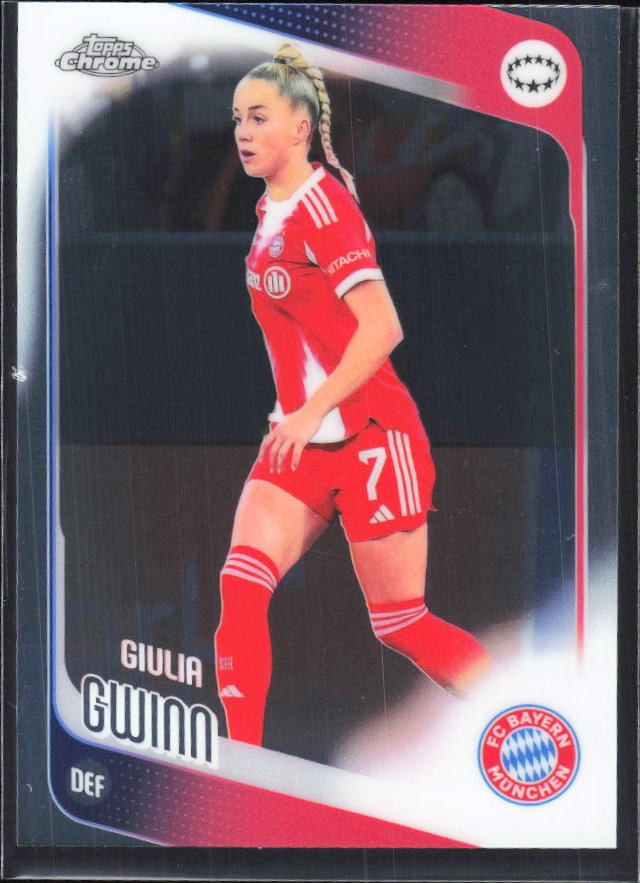 Giulia Gwinn 2025-26 Topps Chrome UWCL #51 – framsida