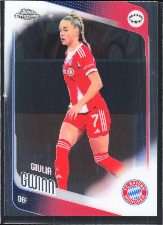 Giulia Gwinn 2025-26 Topps Chrome UWCL #51 – framsida