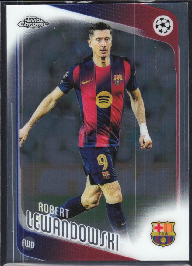 Robert Lewandowski 2025-26 Topps Chrome UCC #54 – framsida