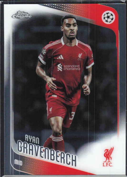 Ryan Gravenberch 2025-26 Topps Chrome UCC #193 – framsida