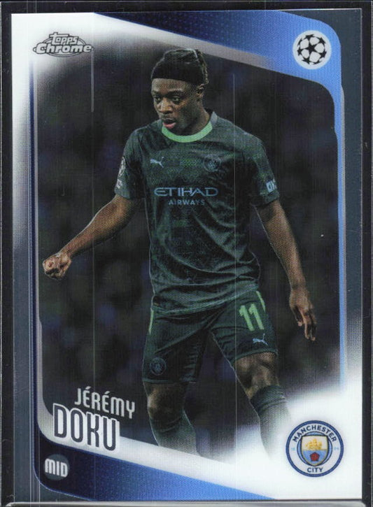 Jérémy Doku 2025-26 Topps Chrome UCC #47 – framsida
