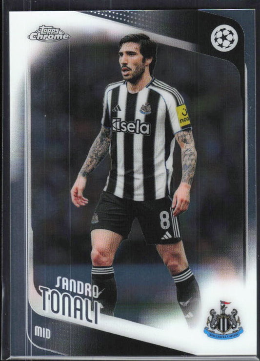 Sandro Tonali 2025-26 Topps Chrome UCC #109 – framsida