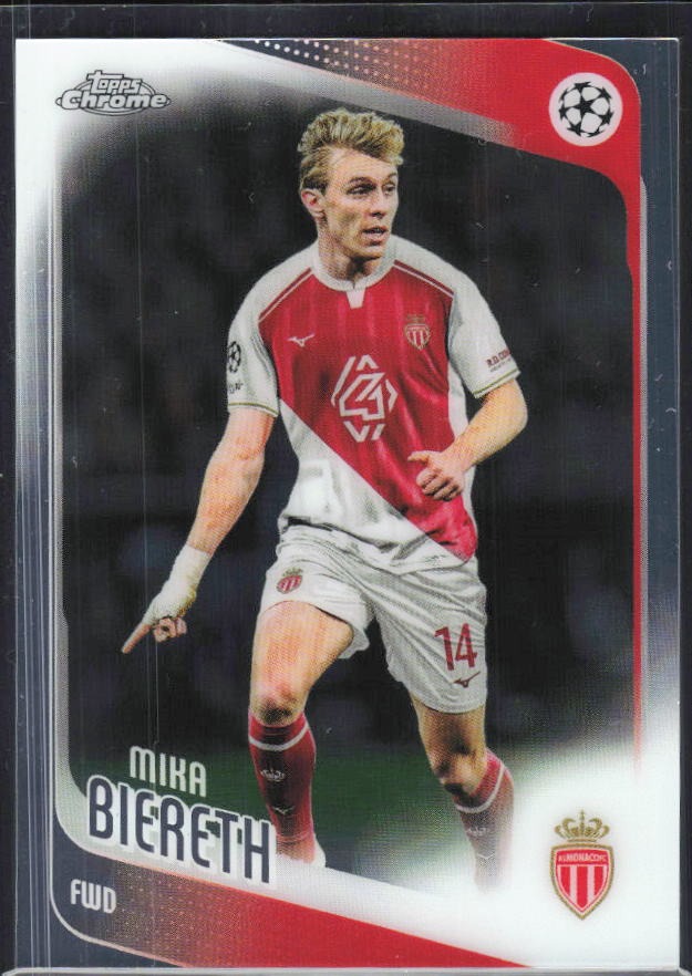 Mika Biereth 2025-26 Topps Chrome UCC #178 – framsida