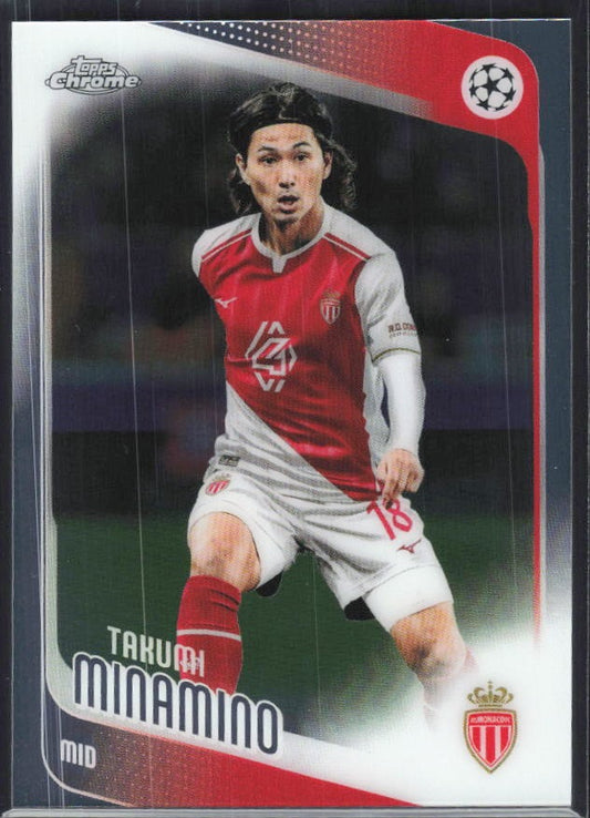 Takumi Minamino 2025-26 Topps Chrome UCC #123 – framsida