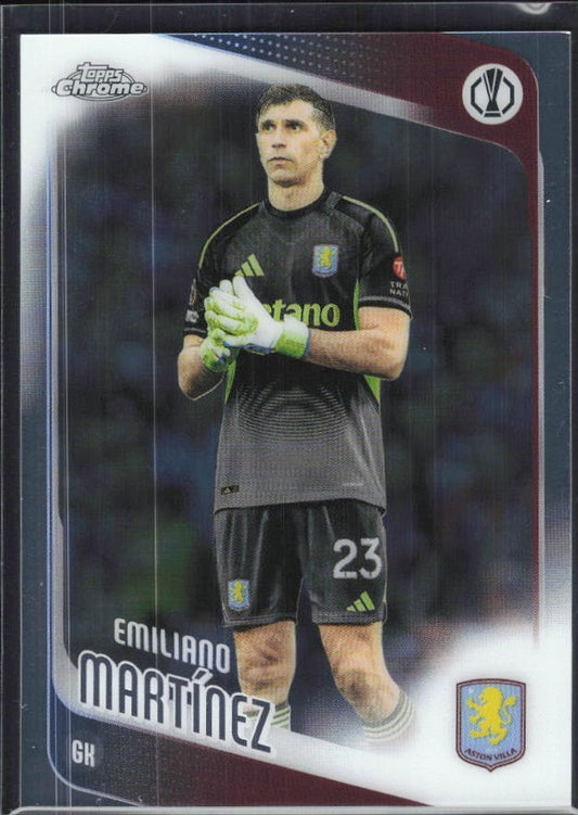 Emiliano Martínez 2025-26 Topps Chrome UCC #75 – framsida