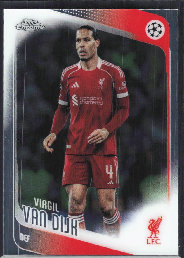 Virgil van Dijk 2025-26 Topps Chrome UCC #79 – framsida