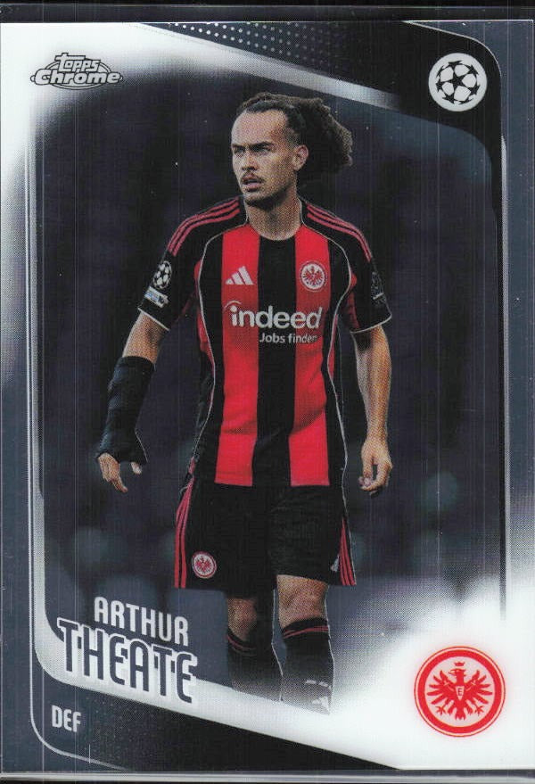 Arthur Theate 2025-26 Topps Chrome UCC #119 – framsida