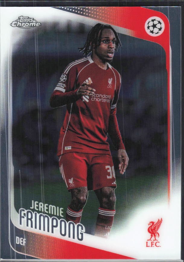 Jeremie Frimpong 2025-26 Topps Chrome UCC #6 – framsida