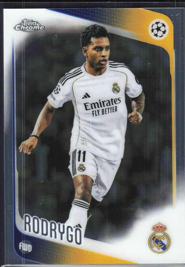 Rodrygo 2025-26 Topps Chrome UCC #102 – framsida