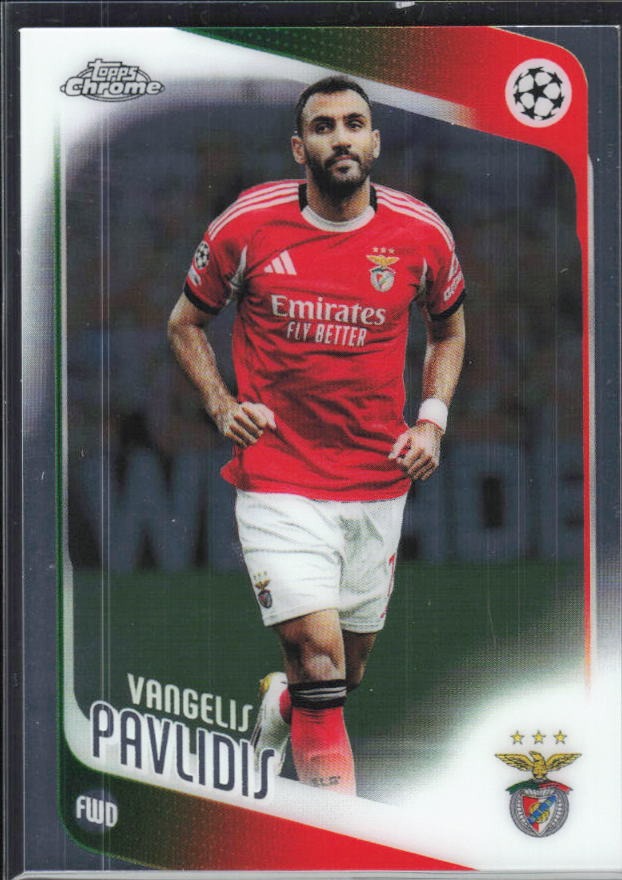 Vangelis Pavlidis 2025-26 Topps Chrome UCC #34 – framsida
