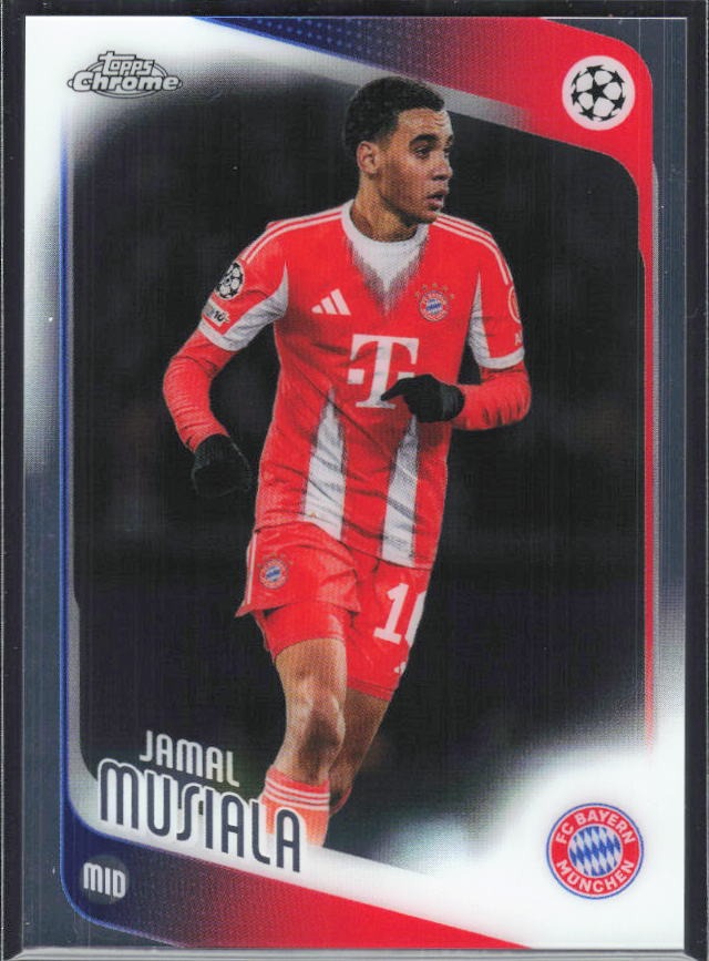 Jamal Musiala 2025-26 Topps Chrome UCC #130 – framsida