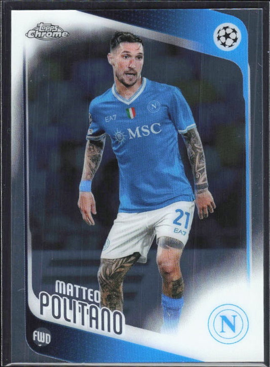 Matteo Politano 2025-26 Topps Chrome UCC #7 – framsida