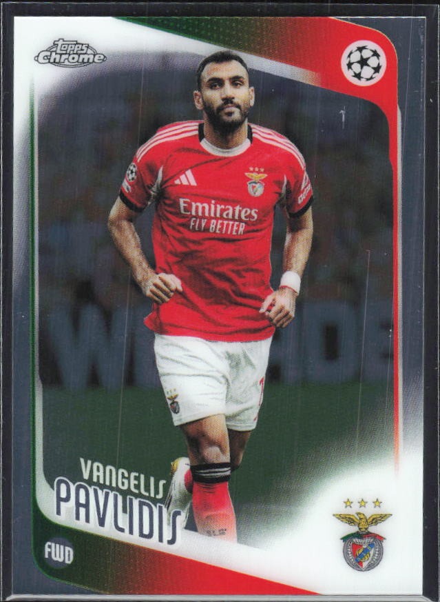 Vangelis Pavlidis 2025-26 Topps Chrome UCC #34 – framsida