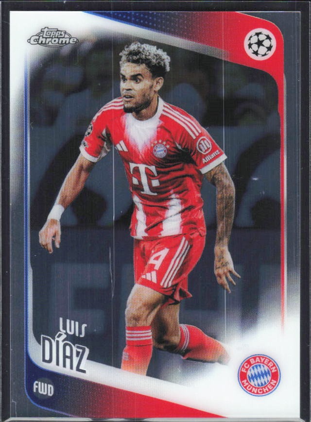 Luis Díaz 2025-26 Topps Chrome UCC #179 – framsida
