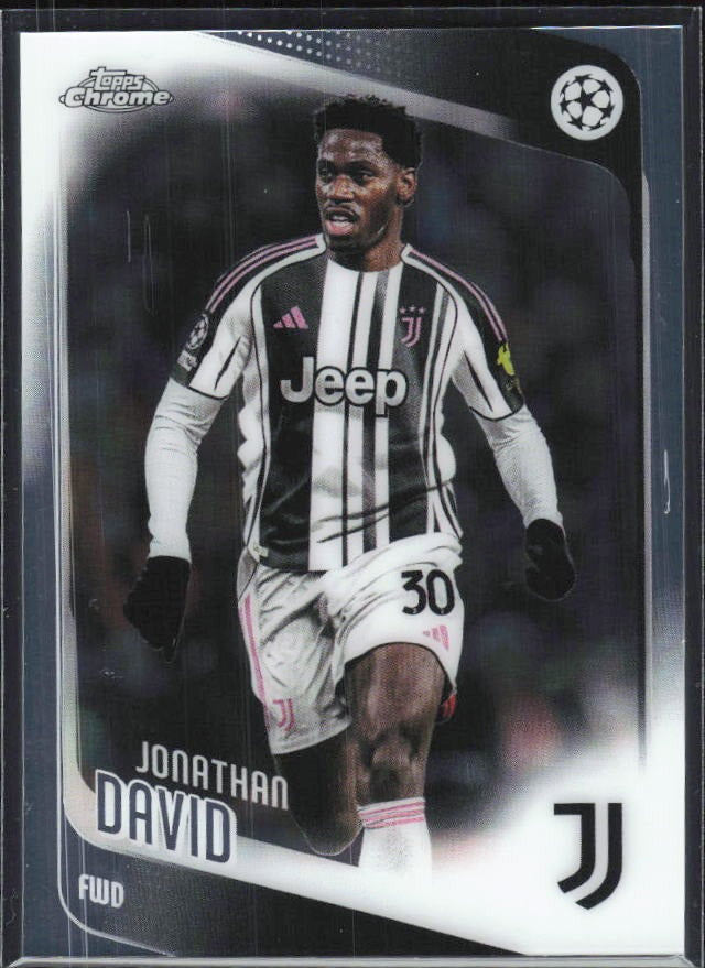 Jonathan David 2025-26 Topps Chrome UCC #17 – framsida