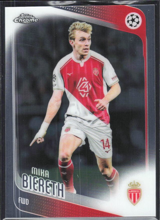 Mika Biereth 2025-26 Topps Chrome UCC #178 – framsida