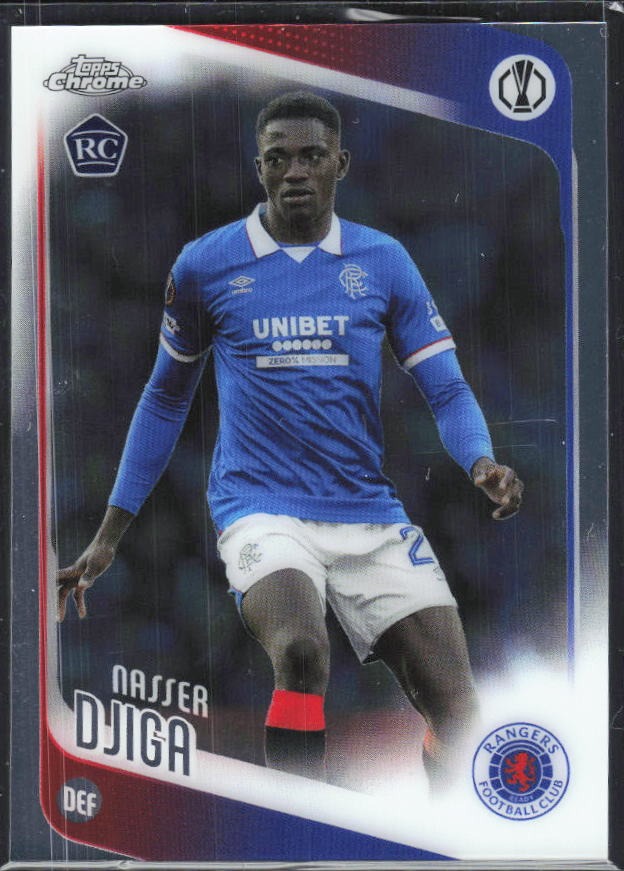 Nasser Djiga 2025-26 Topps Chrome UCC #140 – framsida