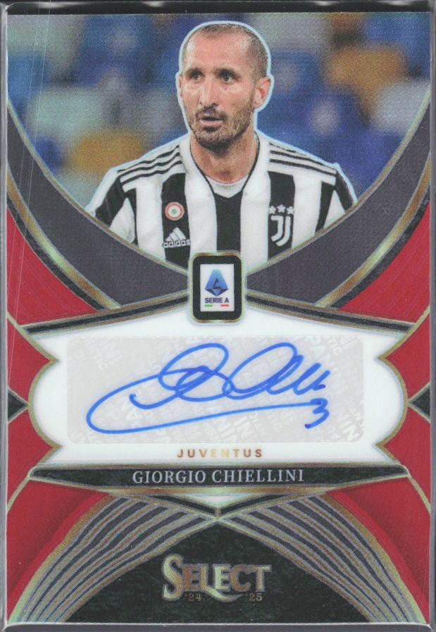 2024-25 Panini Select Serie A Giorgio Chiellini Select Signatures Red Prizm Autograf #SE-GC – framsida