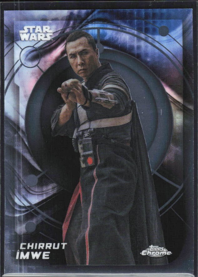 2026 Topps Chrome Star Wars Chirrut Îmwe Characters #82 – framsida