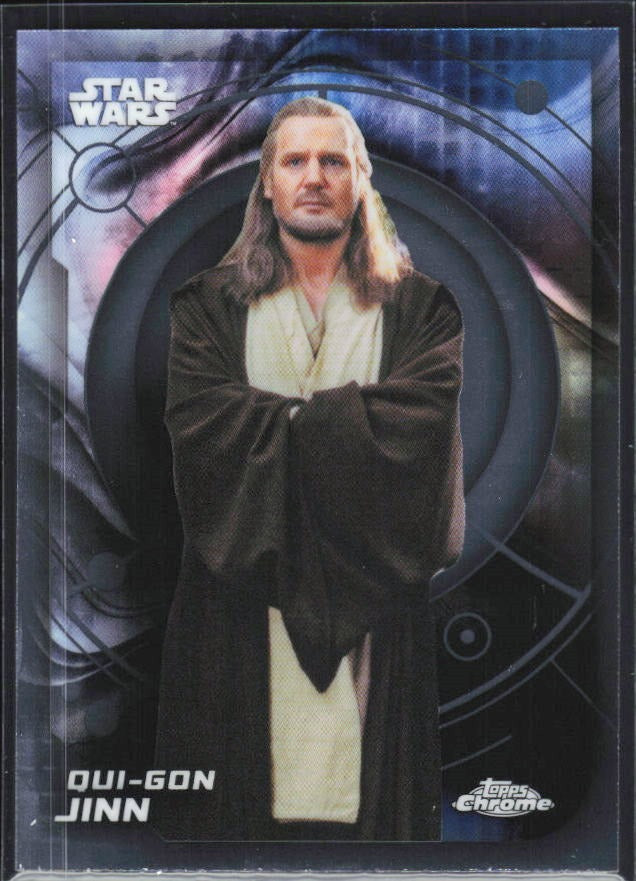 2026 Topps Chrome Star Wars Qui-Gon Jinn Characters #178 – framsida