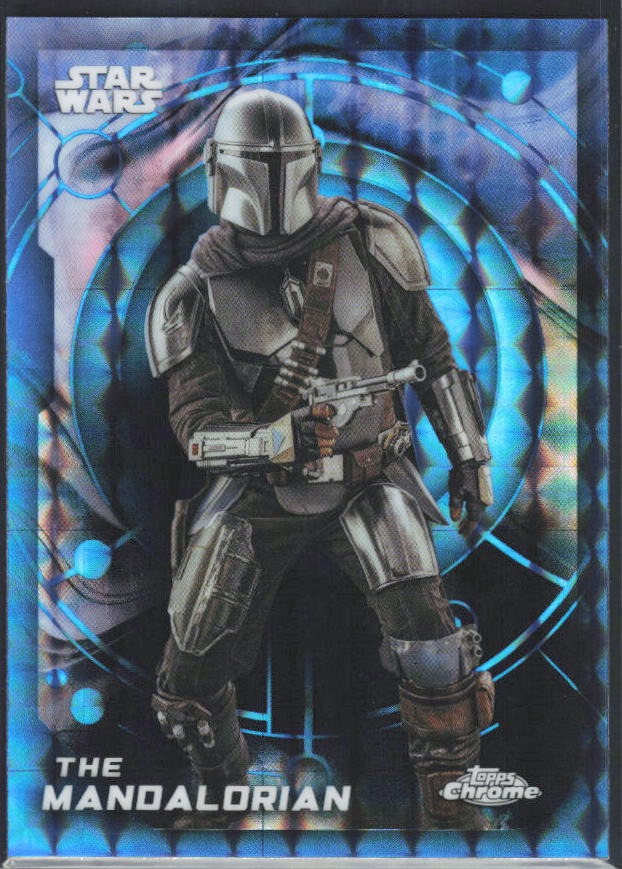 2026 Topps Chrome Star Wars The Mandalorian Characters Skywalker Blue Geometric Refractor #47 – framsida