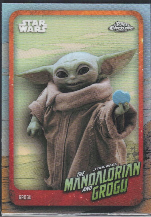 2026 Topps Chrome Star Wars Grogu The Mandalorian and Grogu #MAGR-GRO – framsida