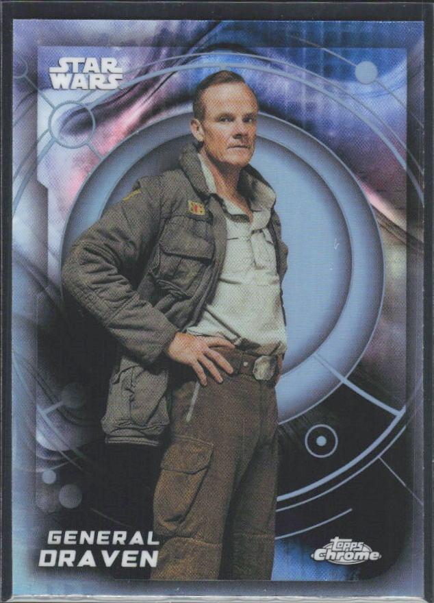 2026 Topps Chrome Star Wars General Draven Characters Refractor #122 – framsida