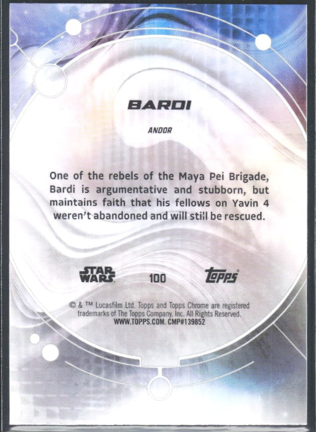 2026 Topps Chrome Star Wars Barqi Characters #100 – baksida