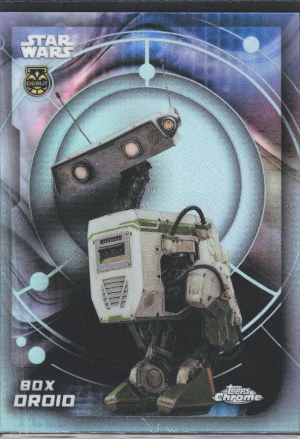 2026 Topps Chrome Star Wars BDX Droid Characters Rainbow Refractor #149 – framsida