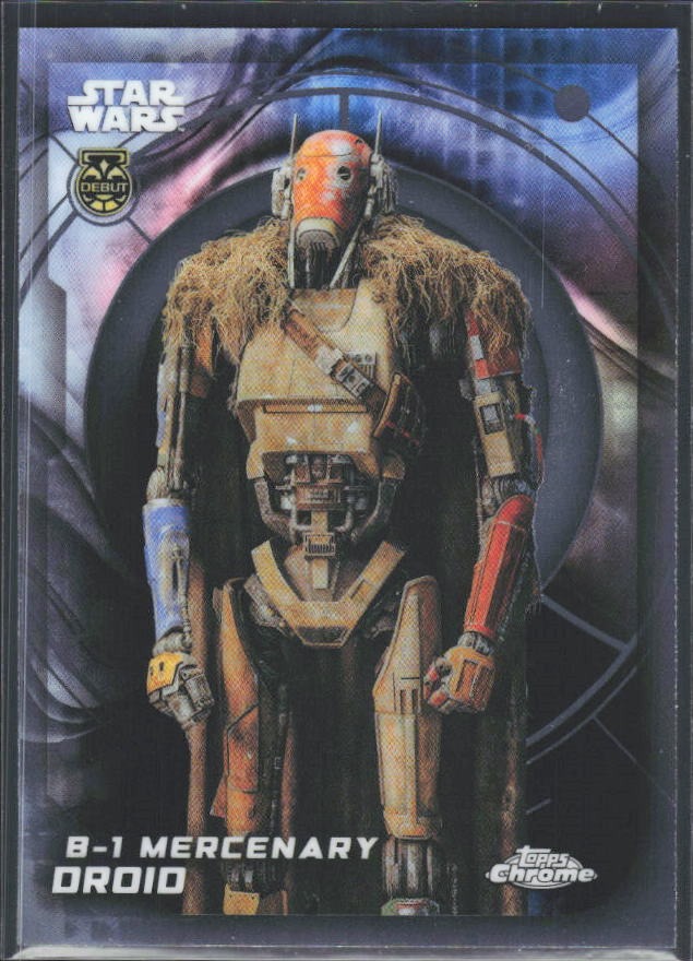 2026 Topps Chrome Star Wars B-1 Mercenary Droid Characters #163 – framsida