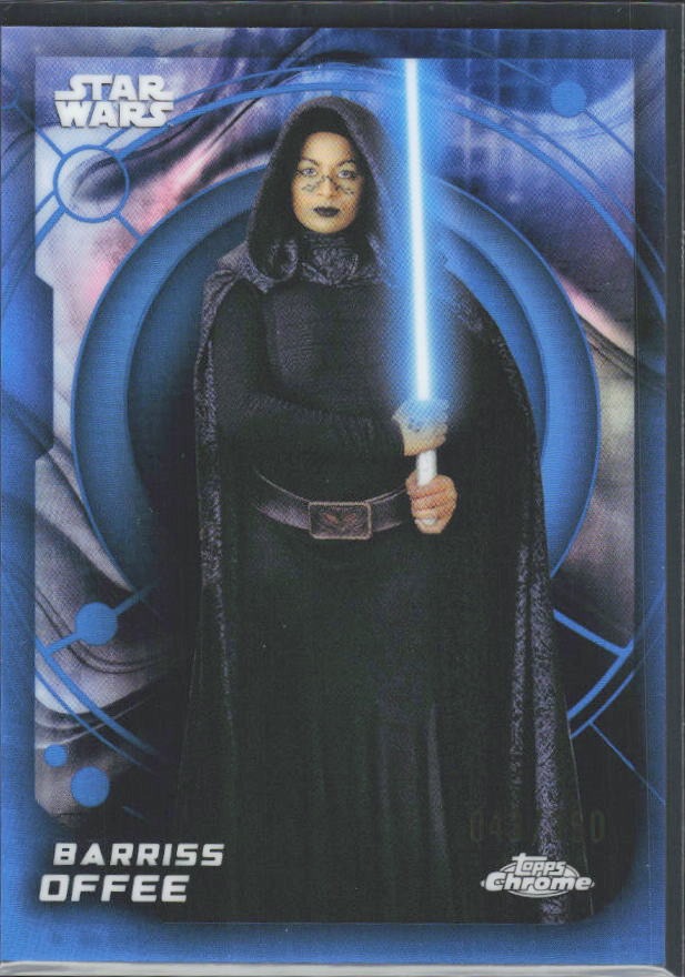2026 Topps Chrome Star Wars Barriss Offee Characters Skywalker Blue Refractor /150 #162 – framsida