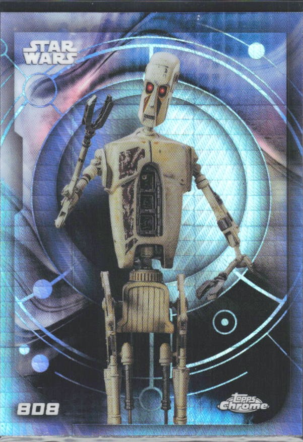 2026 Topps Chrome Star Wars 8D8 Characters Prism Refractor #143 – framsida