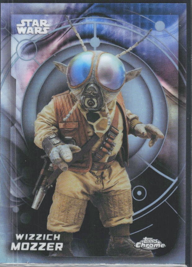 2026 Topps Chrome Star Wars Wizzich Mozzer Characters Rainbow Refractor #5 – framsida