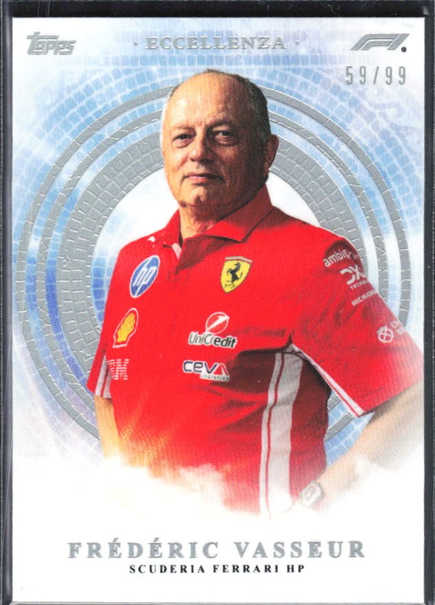2026 Topps F1 Eccellenza Frédéric Vasseur Eccellenza Blue 59/99 – framsida