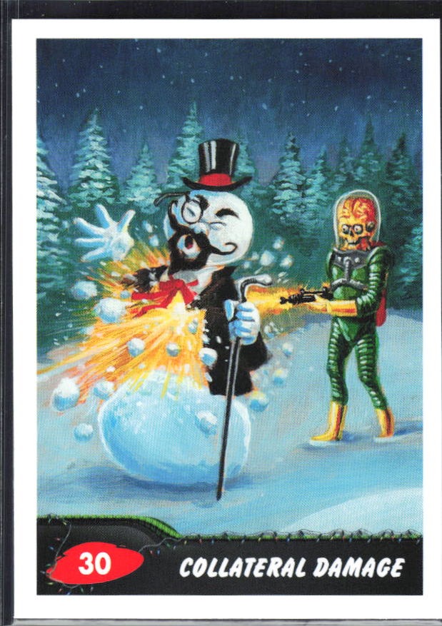 2026 Topps Mars Attacks Christmas Collateral Damage Base story #30 – framsida