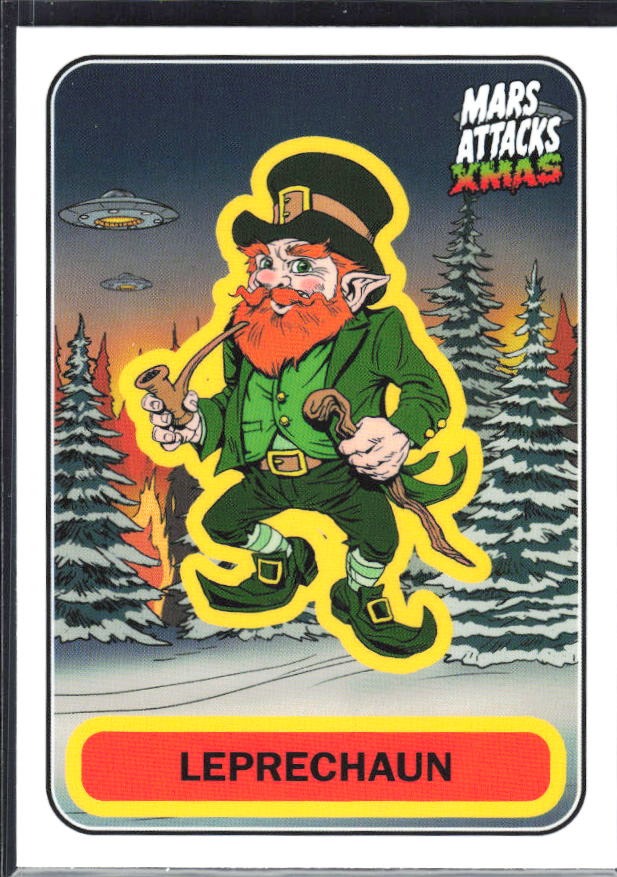 2026 Topps Mars Attacks Christmas Leprechaun Characters A #A-67 – framsida