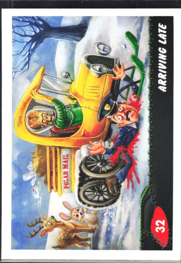 2026 Topps Mars Attacks Christmas Driving Late Base story #32 – framsida