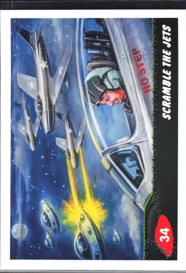 2026 Topps Mars Attacks Christmas Scramble the Jets Base story #34 – framsida