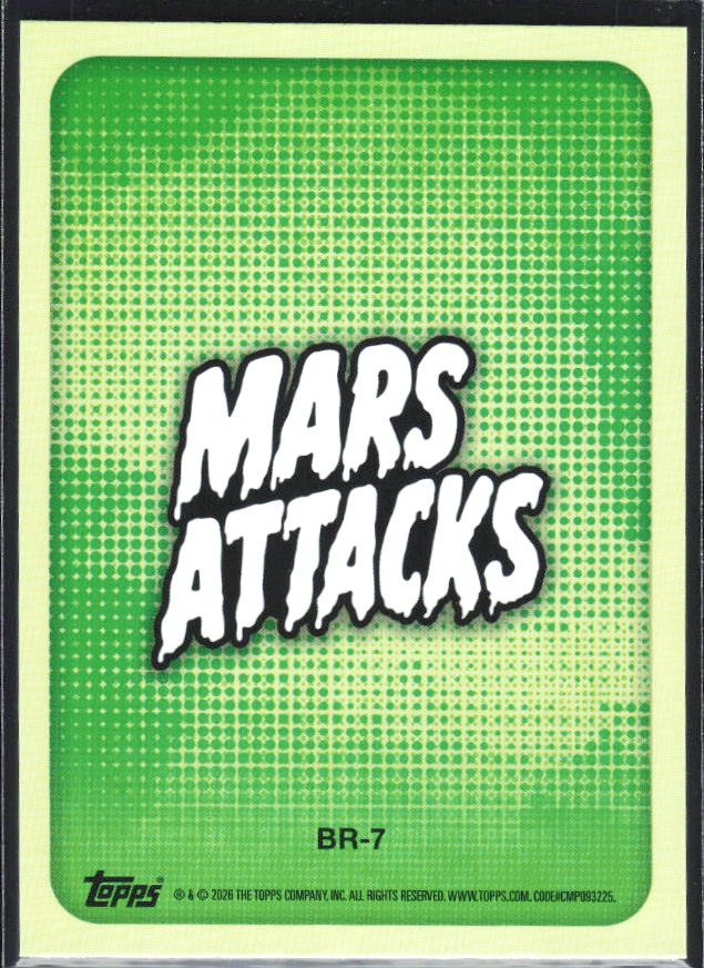 2026 Topps Mars Attacks Christmas UFO / Vehicle Battle Ready #BR-7 – baksida