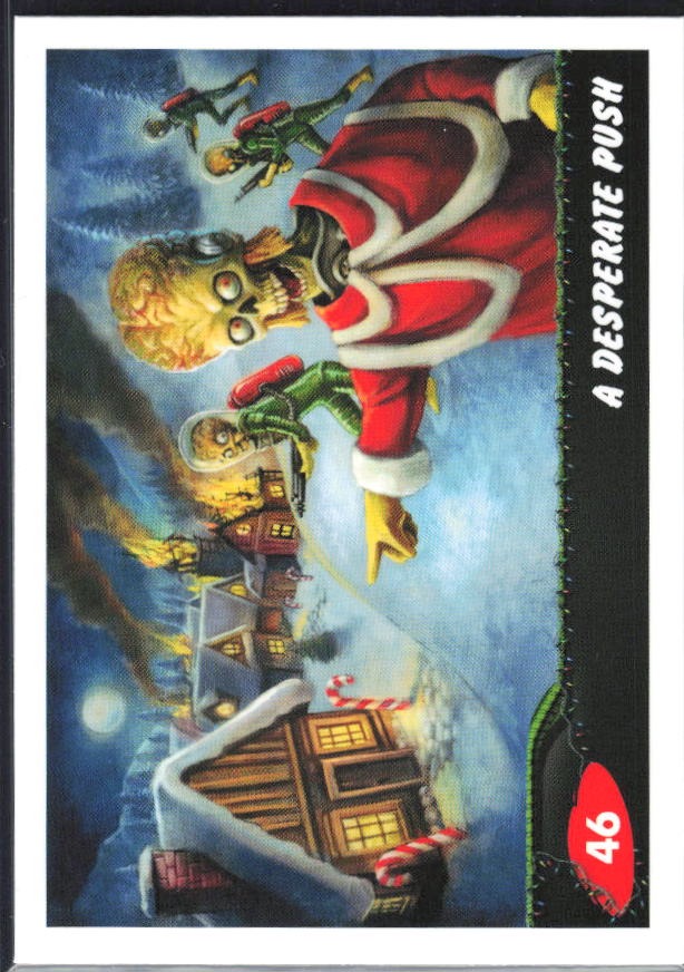 2026 Topps Mars Attacks Christmas A Desperate Push Base story #46 – framsida