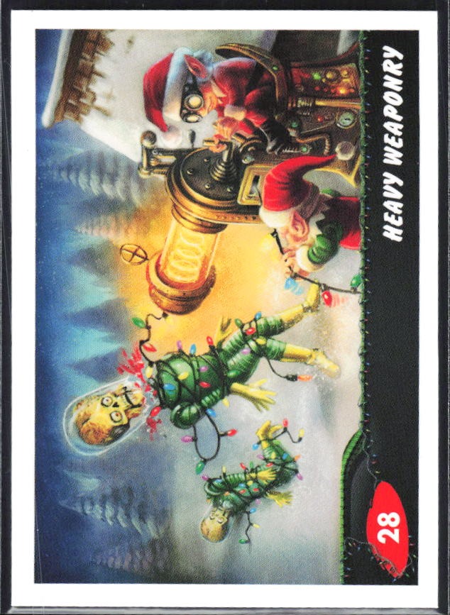 2026 Topps Mars Attacks Christmas Heavy Weaponry Base story #28 – framsida